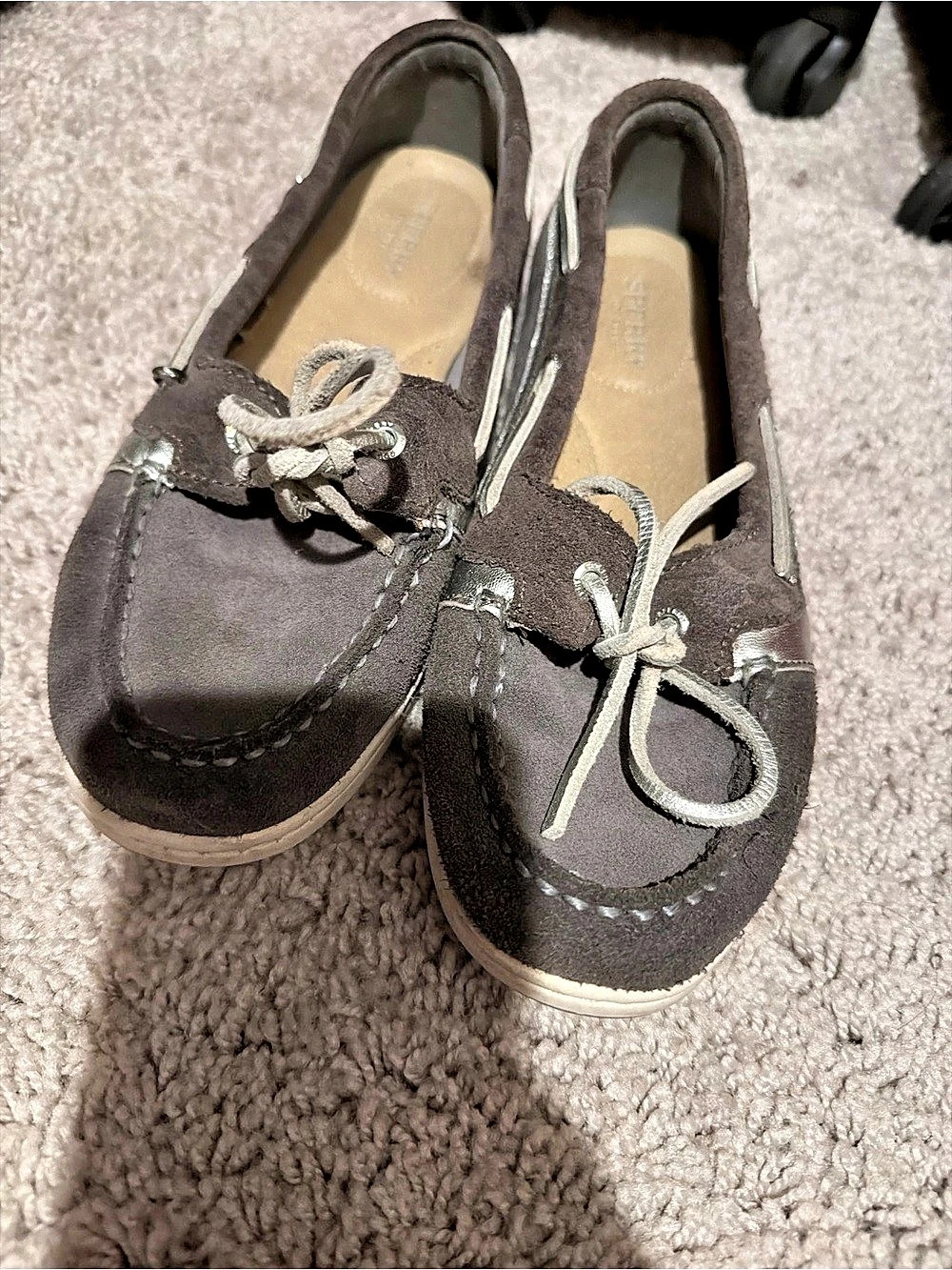 Sperry Angelfish Boat Shoe Boat Shoes Brown & Silver US